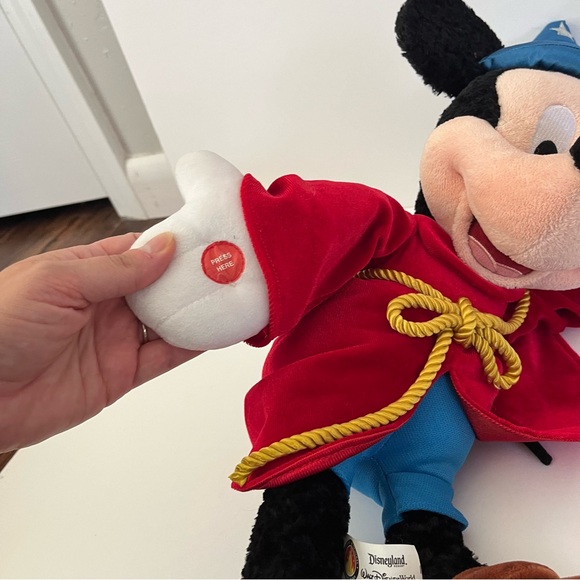 Disney Parks Sorcerer Mickey Wizard Plush With Red Blinking Pointer Finger - Picture 8 of 12